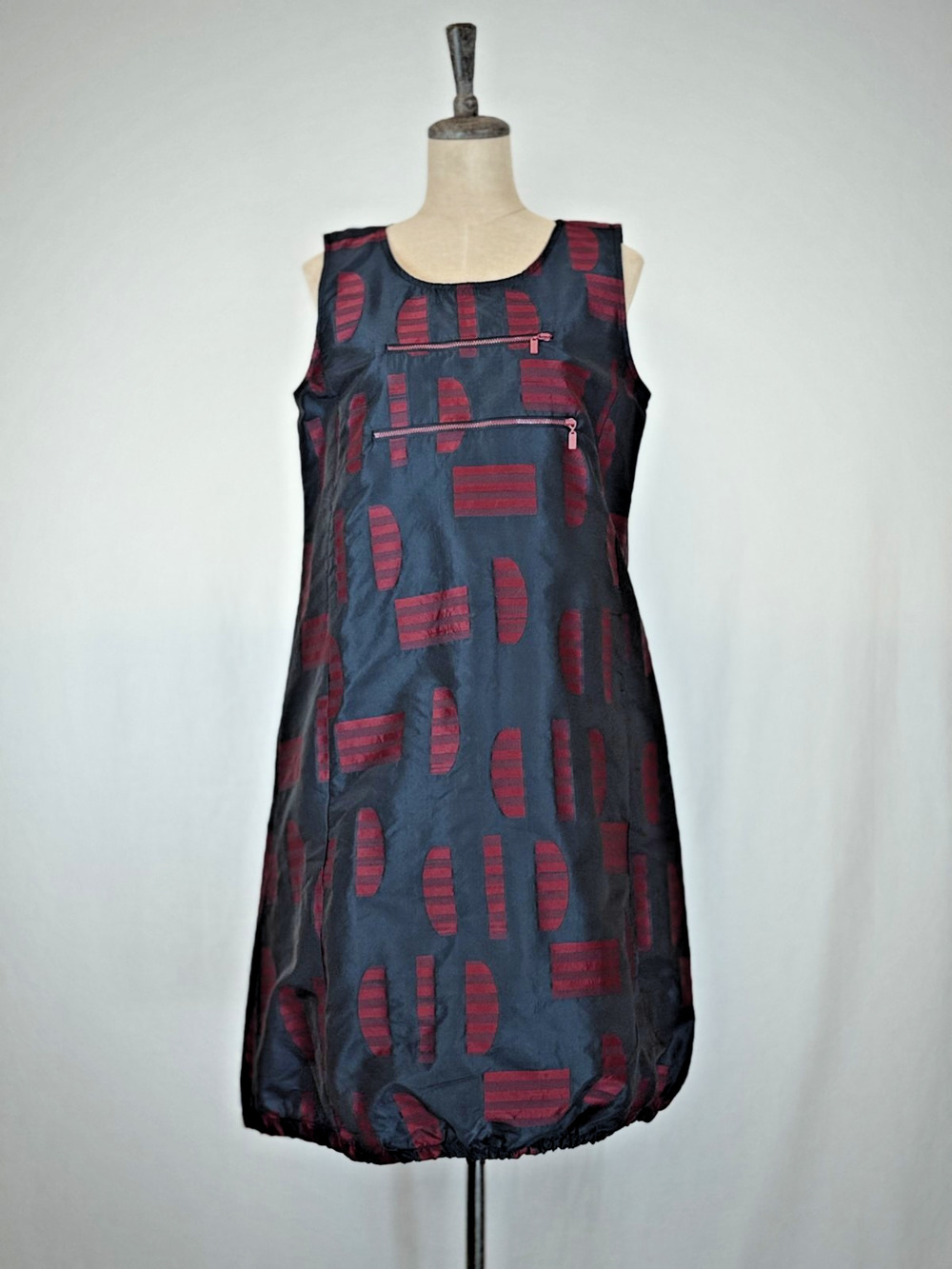 NWT Sassy #14602 Navy w/Red Pattern Sleeveless Tank Bubble Dress #0235 XL